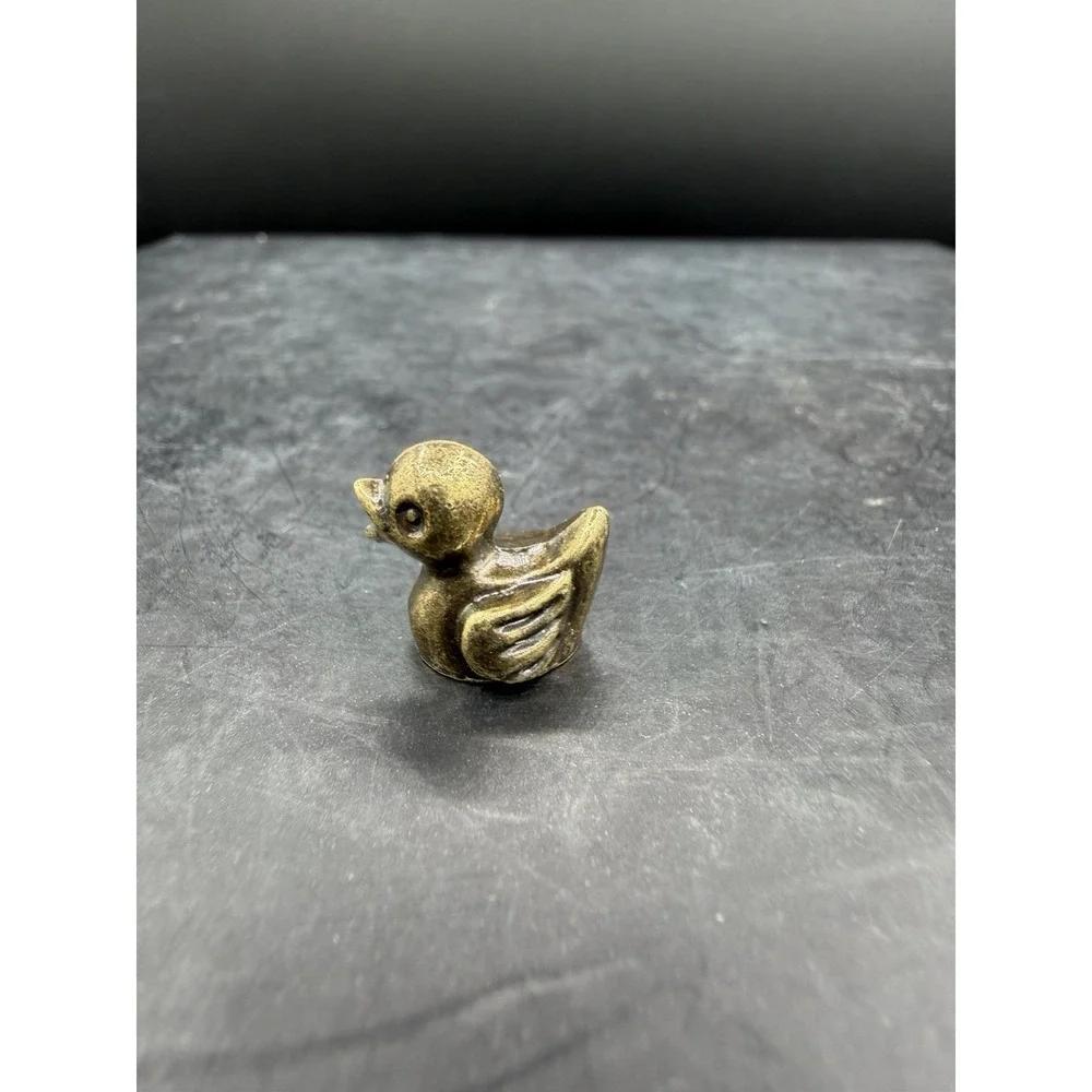 Brass Mini Duck Figurine 🦆✨ Vintage Solid Brass Decor